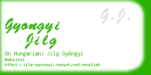 gyongyi jilg business card
